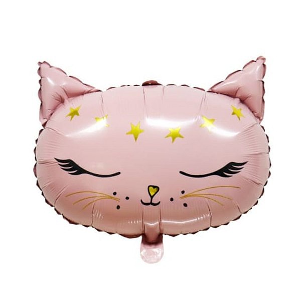 Balão de Festa Microfoil 19" 48cm - Gato Brilhante - 1 unidade - Rizzo