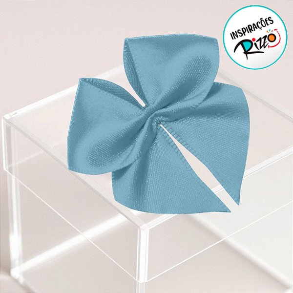 Lacinho de Fita de Cetim Azul Bebe 38mm - 7,6cm - Cor 212 - 6 unidades - Progresso - Rizzo