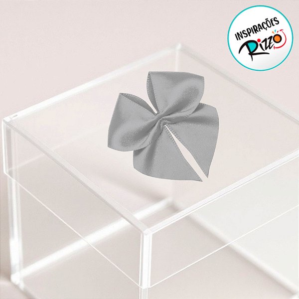 Lacinho de Fita de Cetim Prata15mm - 3,5cm - Cor 084 - 20 unidades - Progresso - Rizzo