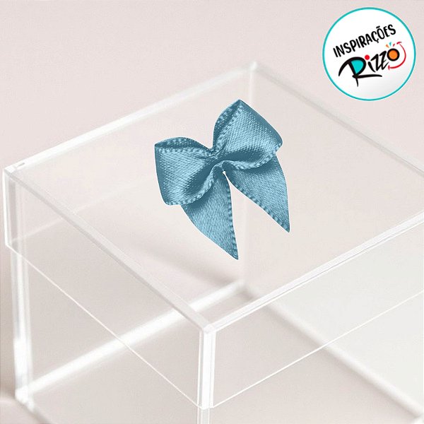Lacinho de Fita de Cetim Azul Bebe 10mm - 2,5cm - Cor 212 - 50 unidades - Progresso - Rizzo