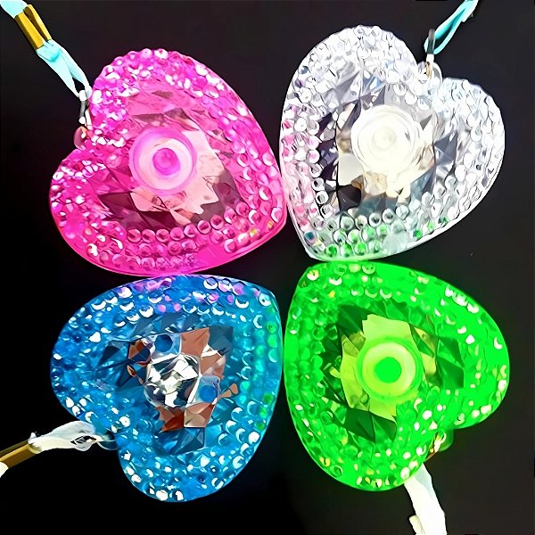 Colar Pisca Pisca De Coração - Sortidos - 4,5cm - 1 unidade - Rizzo