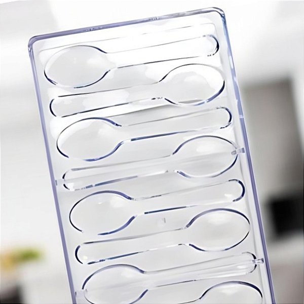 Forma De Plástico - Colher - 27,5x13,5x2cm   - 1 unidade - Silver Festas - Rizzo