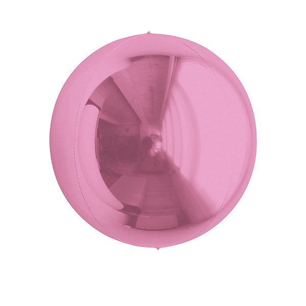 Balão de Festa Metalizado 20'' 50cm - Esphera Pink  Redondo - 1 unidade - Cromus - Rizzo