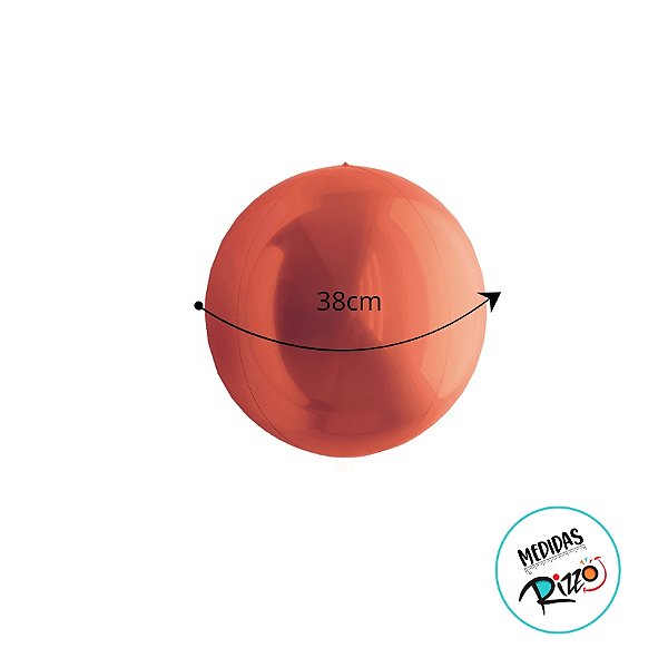 Balão de Festa Metalizado 15'' 38cm - Esphera Rose Gold Redondo - 1 unidade - Cromus - Rizzo