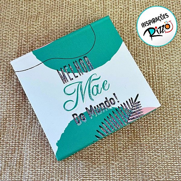 Bloco de Anotações Verde e Branco - Melhor Mãe do Mundo - 8cm - 1 unidade - Rizzo