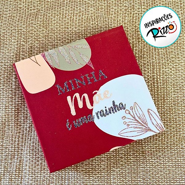 Bloco de Anotações Marrom e Rosa - Minha Mãe é uma Rainha - 8cm - 1 unidade - Rizzo