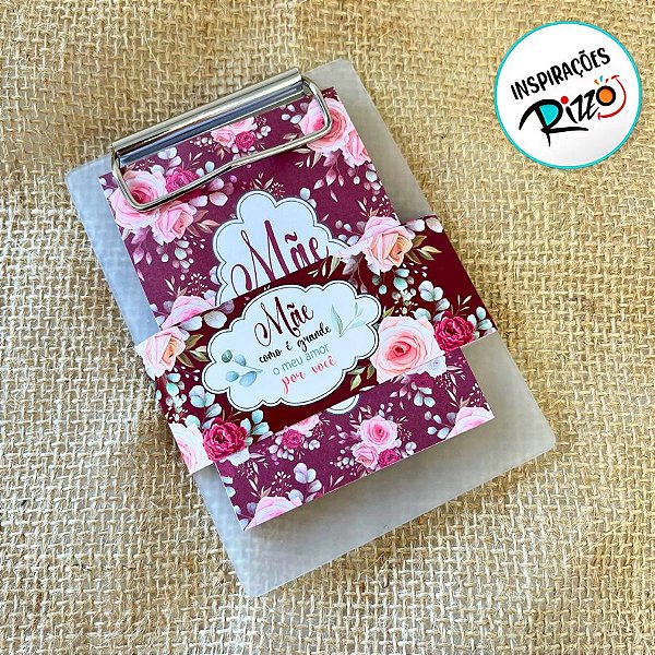 Bloco Para Anotação Com Prancheta - Mãe Como é Grande o Meu Amor Por Você - 13x9,5cm - 1 unidade - Rizzo