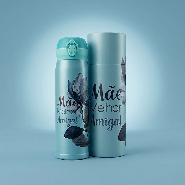 Garrafa Térmica - Mãe Melhor Amiga - 400ml - 1 unidade - Rizzo