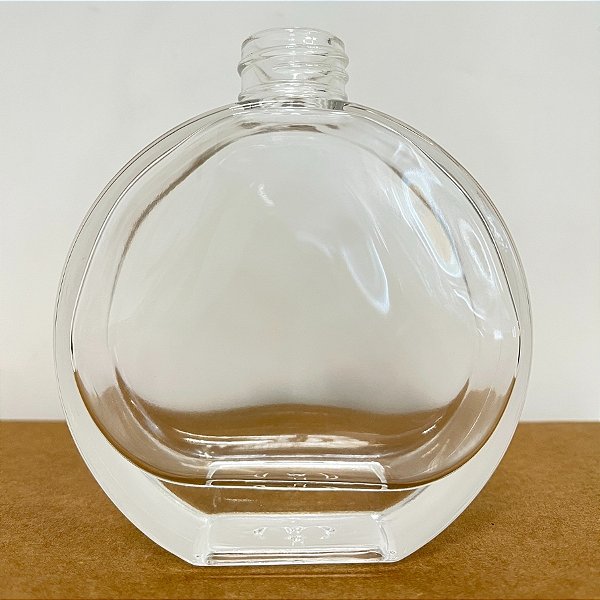 Frasco para Perfumaria de Vidro Redondo - Frasco Bilbão Transparente - 200ml - 1 unidade - Rizzo
