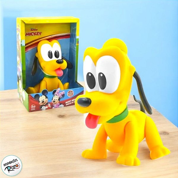 Boneco Pluto Articulado de Vinil - 26cm - 1 unidade - Disney Original - Rizzo