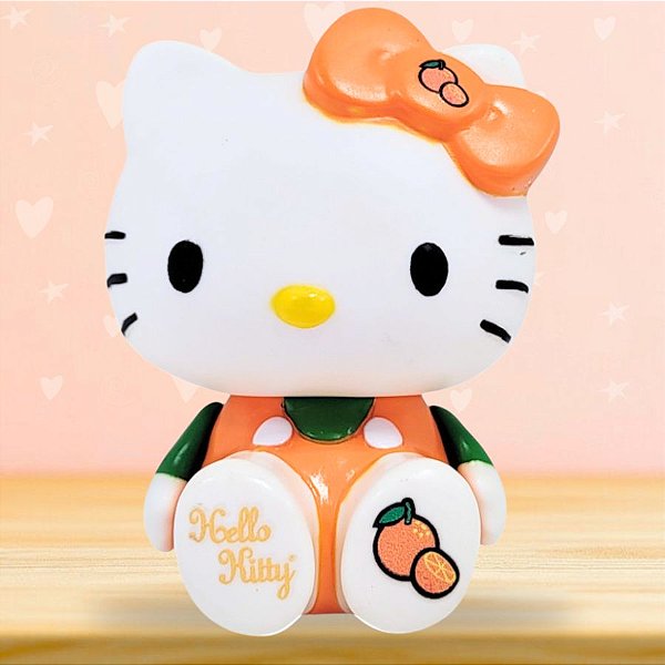 Boneca Frutinhas Hello Kitty de Vinil - Laranja - 11cm - 1 unidade - Rizzo