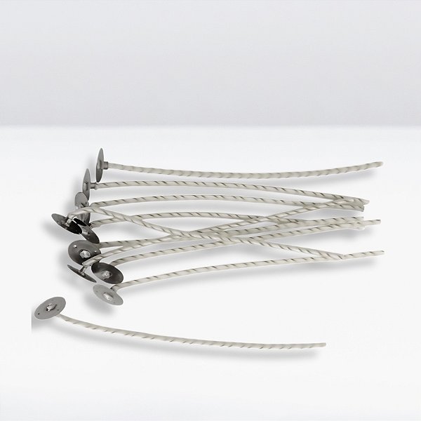 Pavio encerado para Vela Cobre - 16cm  - 10 unidades - Rizzo