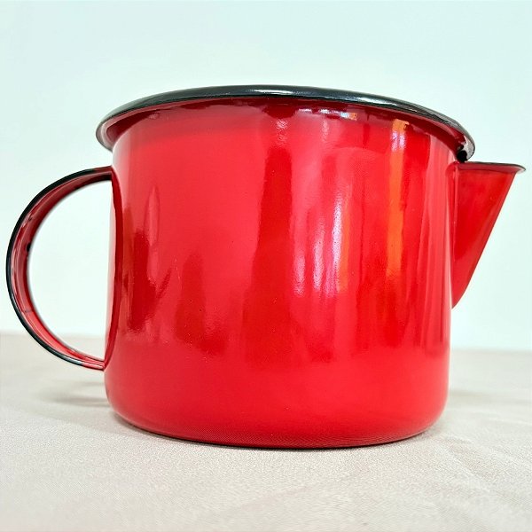 Caneca Com Bico para Derreter Velas - Vermelho - 750ml - 13cm - 1 unidade - Rizzo