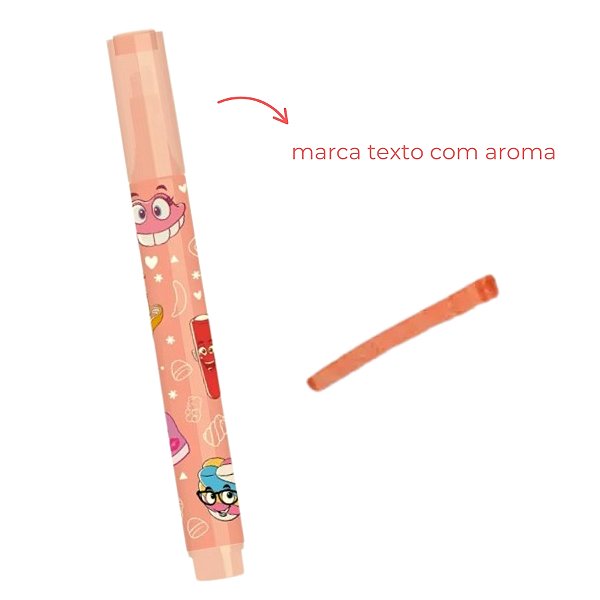 Marca Texto com Aroma -  Coral - 1 unidade - Fini - Rizzo