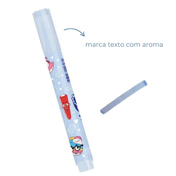 Marca Texto com Aroma  - Azul - 1 unidade - Fini - Rizzo