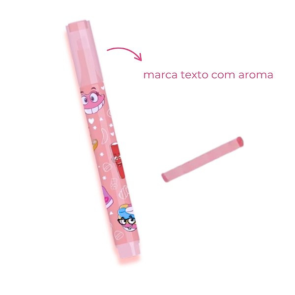 Marca Texto com Aroma - Rosa - 1 unidade - Fini - Rizzo