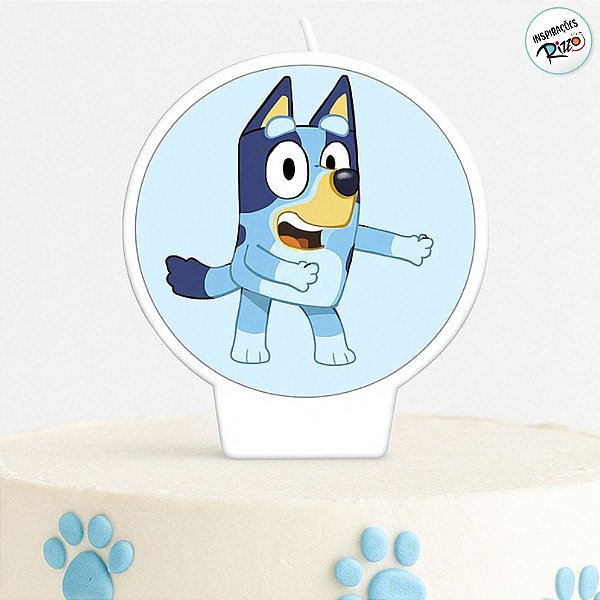 Vela Plana - Bluey - 1 unidade - Festcolor - Rizzo