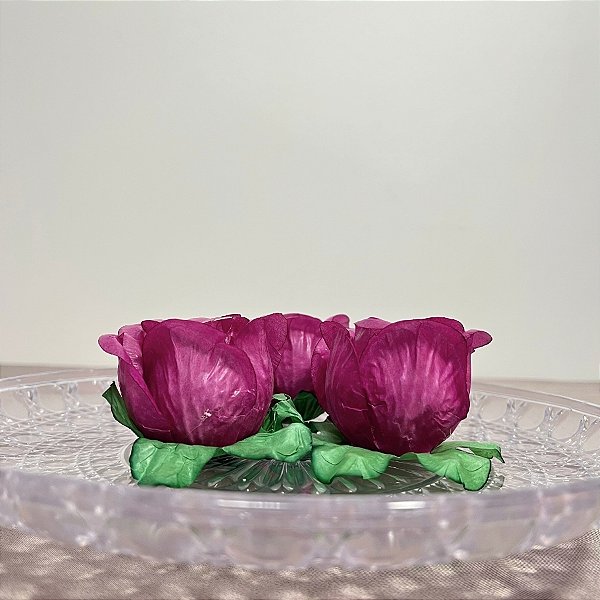 Forminha para Doces Finos - Rainha Rosa Magenta Médio - 30 unidades - Decora Doces - Rizzo