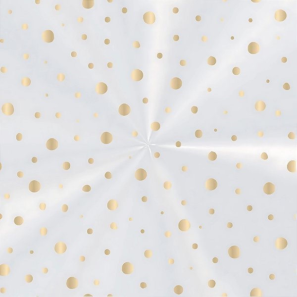Saco Poli Transparente - Dots Ouro - 11x19,5cm - 100 unidades - Cromus - Rizzo