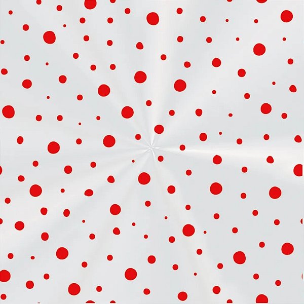 Saco Poli Transparente - Dots Vermelho - 11x19,5cm - 100 unidades - Cromus - Rizzo