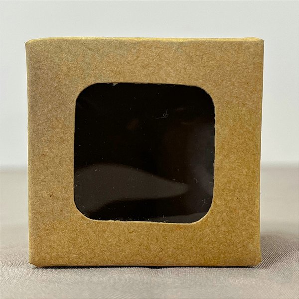 Caixa com Visor VC5 (5cm x 5cm x 4cm) Kraft - 20 unidades - Rizzo