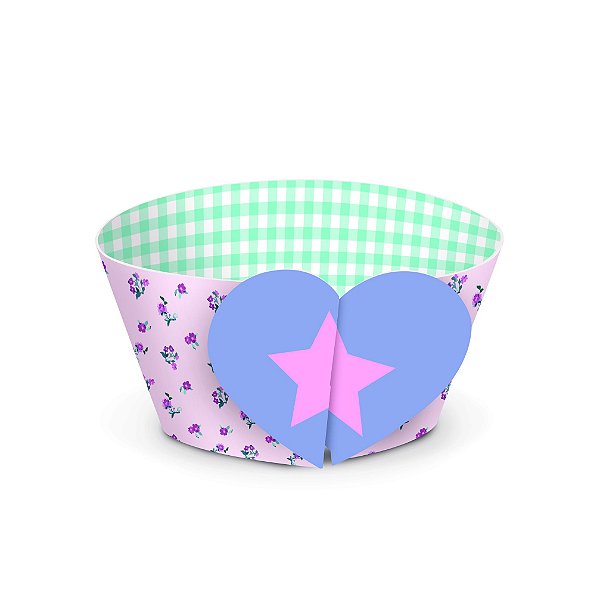 Forminha Wrap para Cupcake Festa dos Sonhos - 12 unidades - Cromus - Rizzo Festas