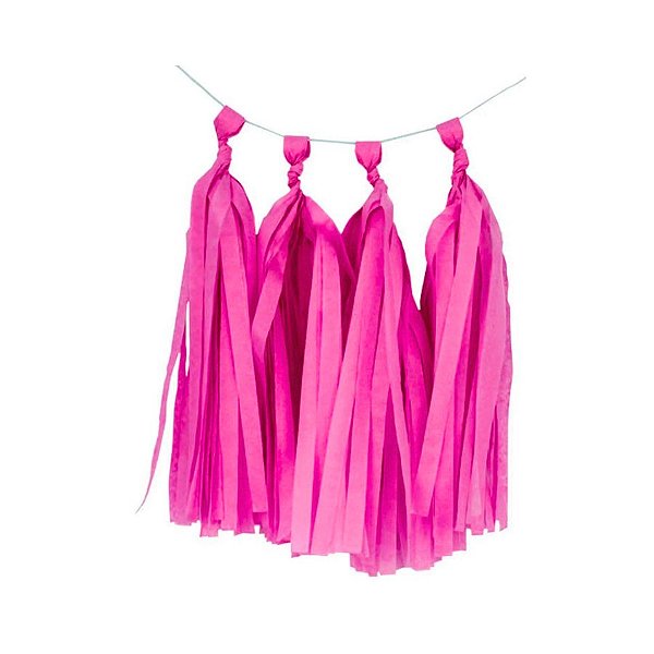 Varal de Pompons - Rosa Escuro - 25x35 / 1,5m - 1 unidade - Rizzo