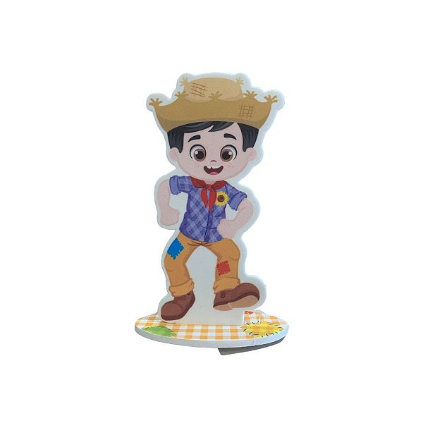 Enfeite de Mesa Em EVA Crianças Caipiras - Modelo 3 -  11,5x17,5cm - 1 unidade - Piffer  - Rizzo