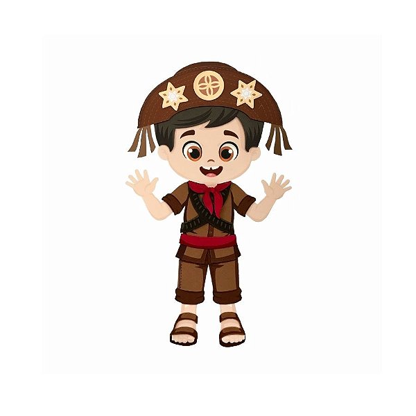 Painel Decorativo - Menino Cangaço De Festa Junina - 33x53cm - 1 unidade - Piffer - Rizzo
