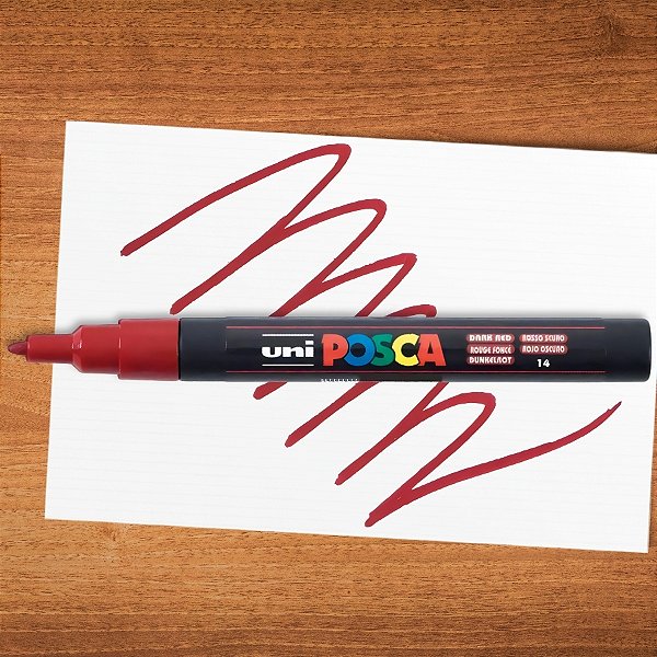 Caneta Posca PC-3M 1.3mm - Vermelho Escuro - 1 unidade - Posca - Rizzo