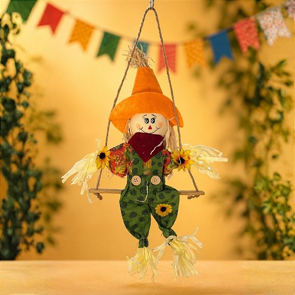 Enfeite Para Pendurar Espantalho No Balanço De Festa Junina - 25x35cm - 1 unidade - Rizzo