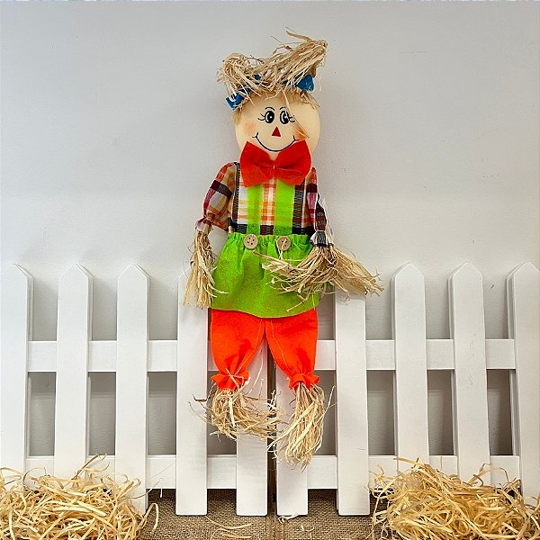 Espeto para Jardim Espantalha de Festa Junina - Verde - 68cm - 1 unidade - Rizzo
