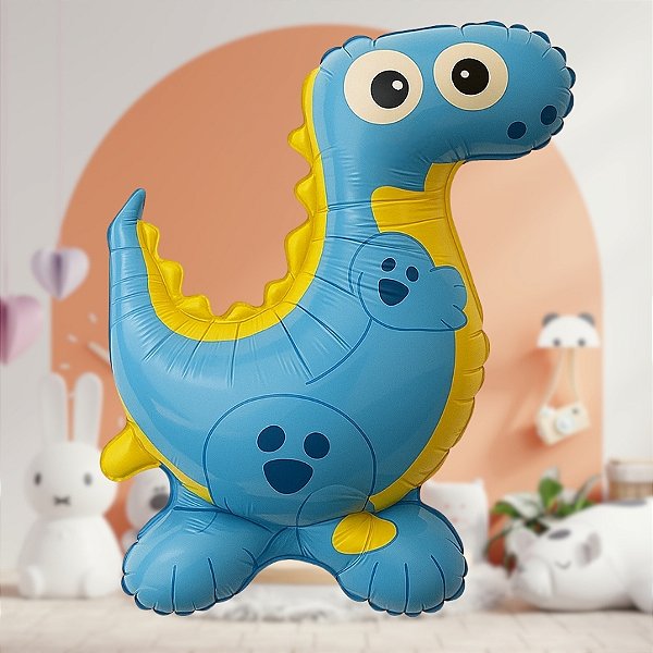 Balão de Festa Metalizado 42x30cm - Estegossauro - 1 unidade - Rizzo