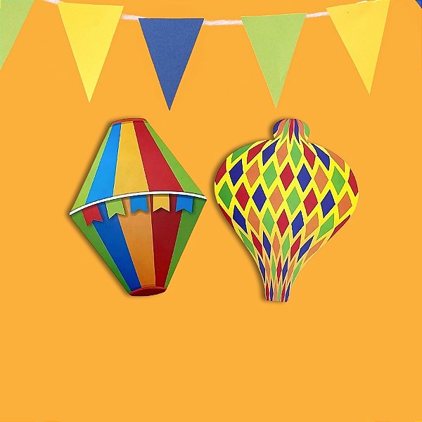 Painel Decorativo De Festa Junina - Balões - 6 unidades - Rizzo
