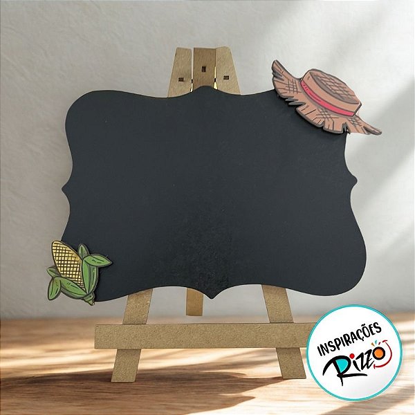 Lousa Decorativa em MDF Festa Junina - 26,5x28,5cm - 1 unidade - Rizzo