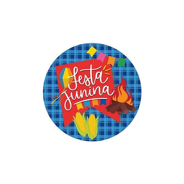 Painel Decorativo 4 Lâminas - Festa Junina Arraiá Bão Demais - 100x100cm - 1 unidade - Cromus - Rizzo