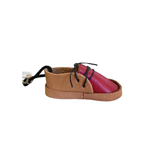 Chaveiro Lembrancinha Mini Tênis De couro - Vermelho - 6,5cm - 1 unidade - Rizzo