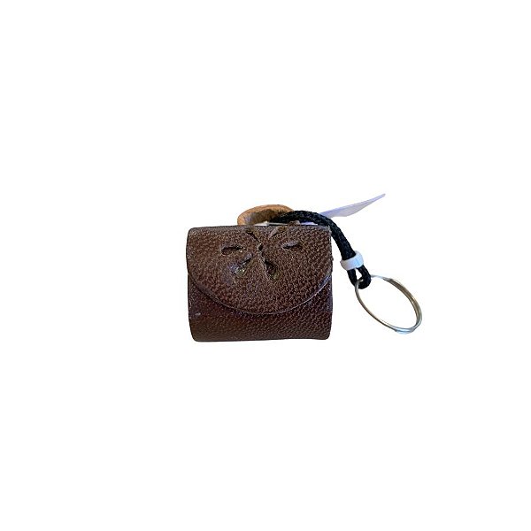 Chaveiro Lembrancinha Mini Mala De Couro - Marrom - 3x3cm - 1 unidade - Rizzo