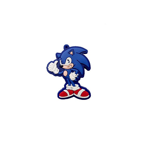 Chaveiro Emborrachado Sonic - 6cm - 1 unidade - Rizzo