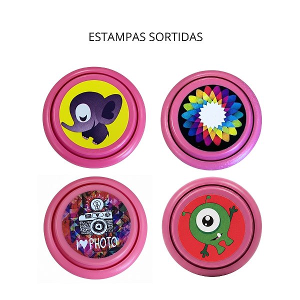 Ioiô Para Lembrancinha Festa - Rosa - Estampa Sortida - 5,5cm - 1 unidade - Rizzo