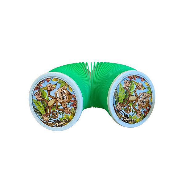 Lembrancinha Mola Maluca Brinquedo - Turma da Floresta - Verde - 7x6,5cm - 1 unidade - Rizzo