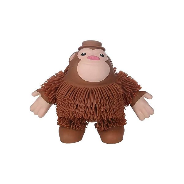 Brinquedo Gorila Squishy - Marrom - 21cm - 1 unidade - Rizzo