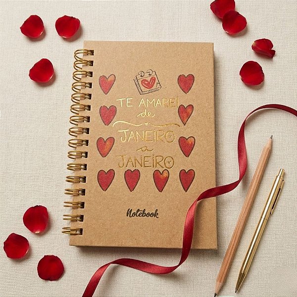 Bloco para Anotação "Te Amarei De Janeiro A Janeiro" - 80 Folhas - 9,5x14,5cm - 1 unidade - Rizzo