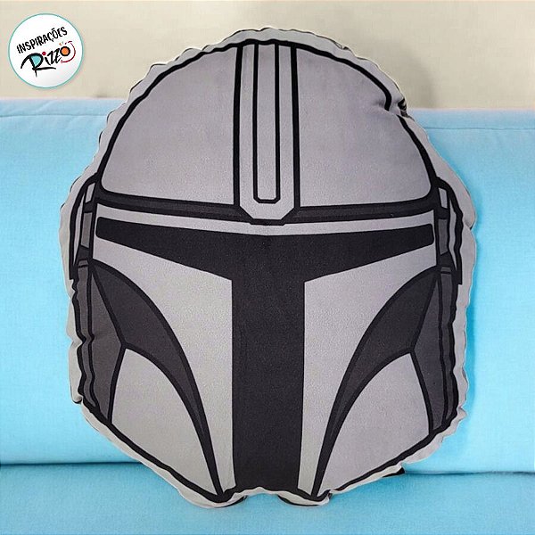 Almofada Formato Mandalorian - Star Wars - 36x30cm - 1 unidade - Disney Original - Rizzo
