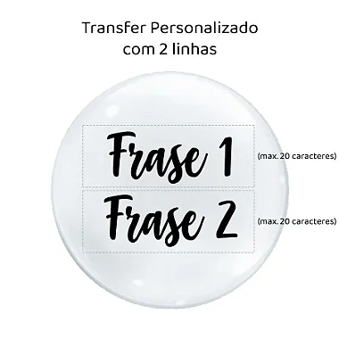 Transfer Personalizado Para Balão - 2 Linhas -  01 Unidade - Rizzo