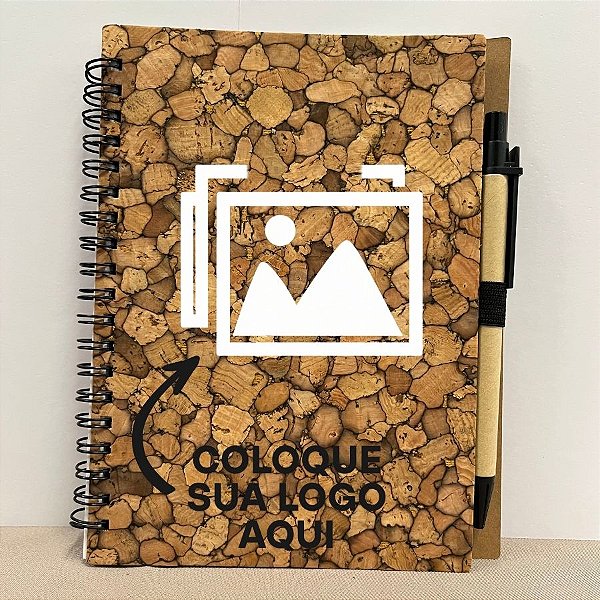 Bloco para Anotação Personalize Logo Branca Com Caneta Estampa Troncos - 70 Folhas - 13,5x17,5cm - 1 unidade - Rizzo