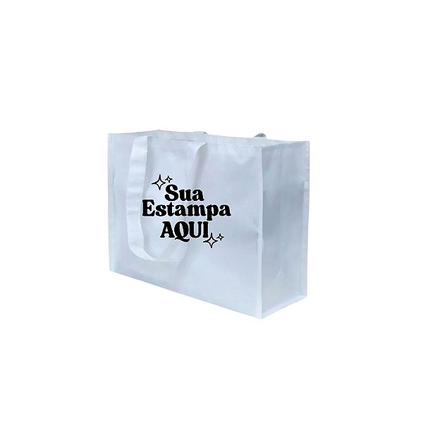 Sacola de Poliéster com Acabamento Fosco Personalize com Sua Estampa - 40x13,5x28,5cm - 1 unidade - Rizzo