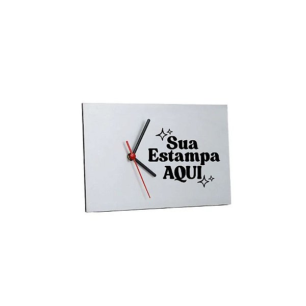 Relógio Em MDF com Tecido Personalize com Sua Estampa - 19x28cm - 1 unidade - Rizzo