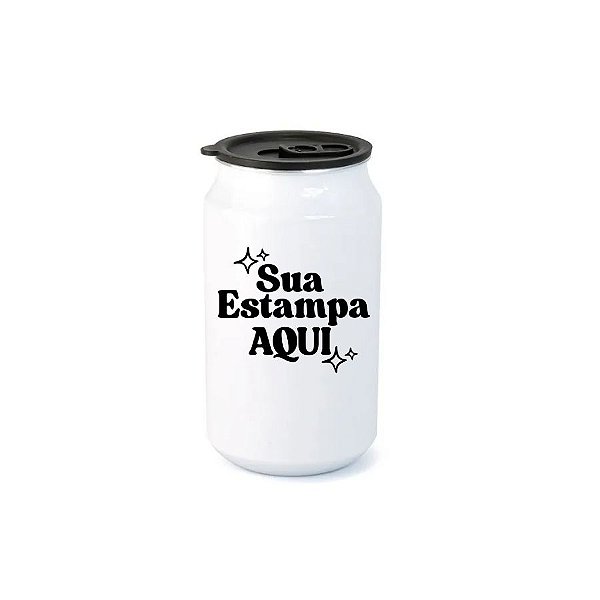Lata de Alumínio Personalize com Sua Estampa - Branco - 350ml - 1 unidade - Rizzo