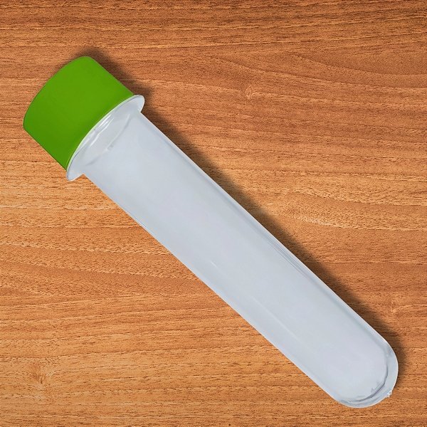 Tubete Para lembrancinha Cristal Com Tampa Verde Claro - 13cm - 10 unidades - Rizzo
